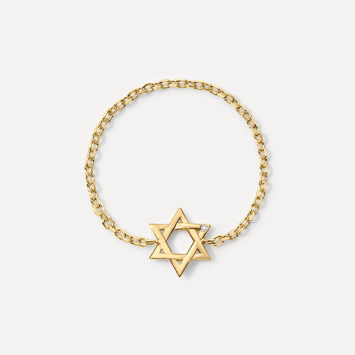 Star of David Chain Ring